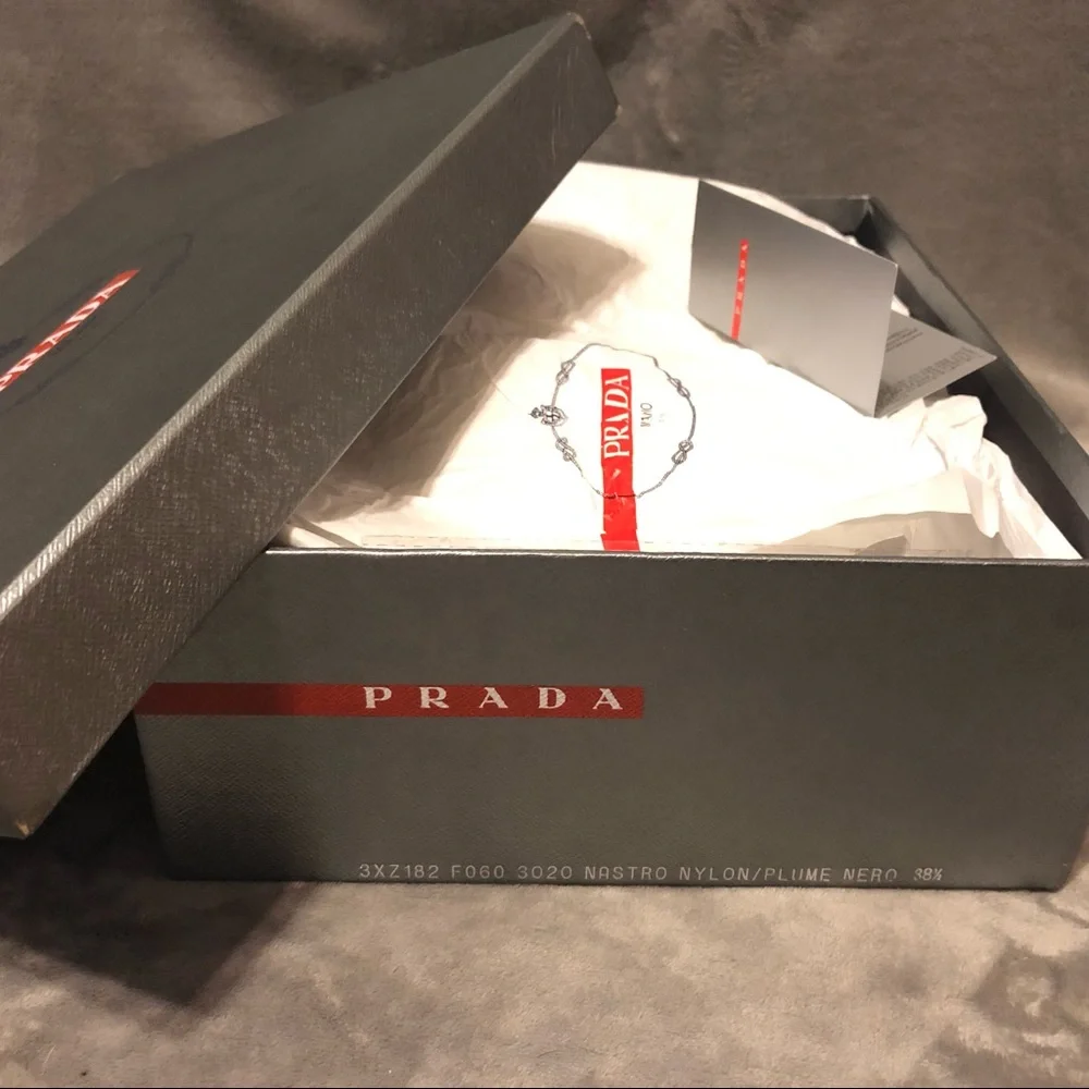 NEW PRADA SPORT PLATFORM SLIDE SANDALS 38.5 8.5